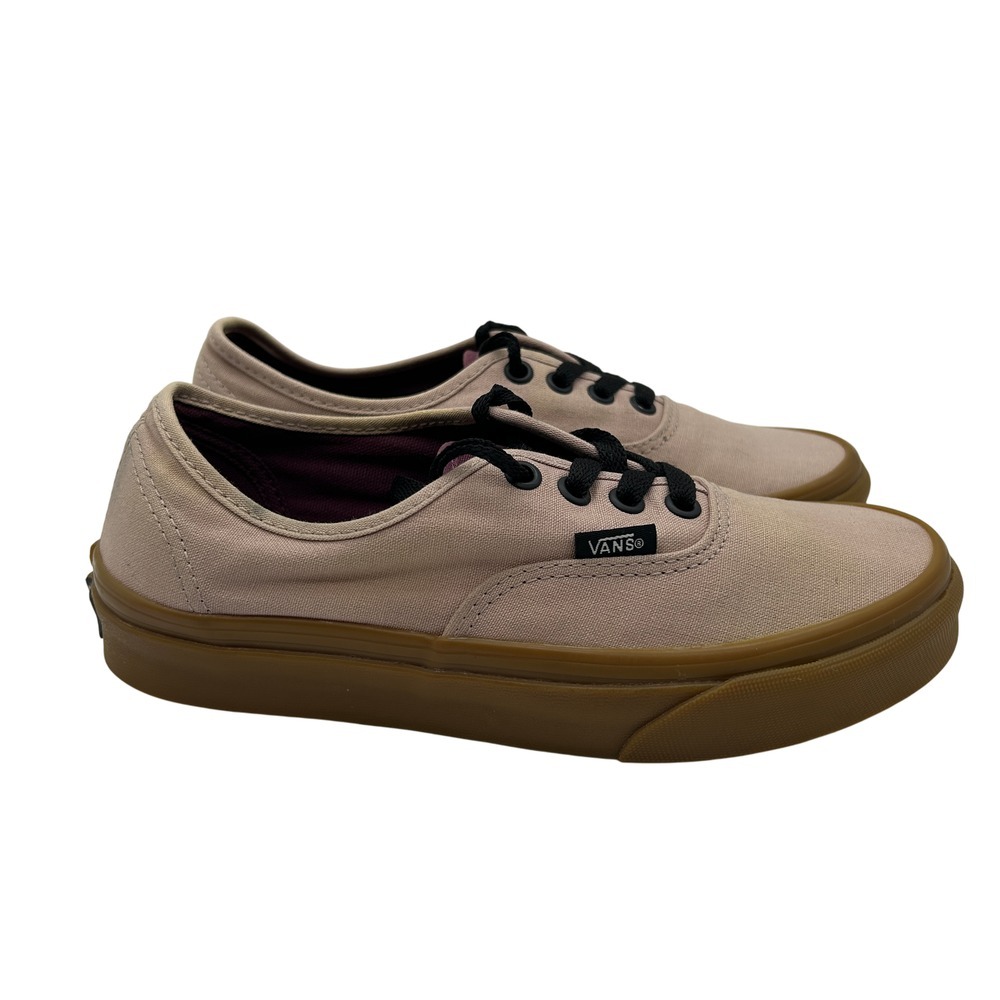 Vans Authentic Shoes Womens Sz 6.5 Pink Gum Sole Low Top Canvas Lace Up